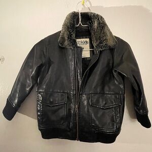 American Eagle Outfitters Kids Black Faux Fur Jacket